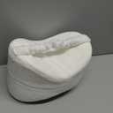 JINXIA Knee Pillow for Side Sleepers, Comfortable Memory Foam Leg Pillow for Side Sleeping, Pillow Sleeping Between Legs Aligns Spine, for Hip, Back & Sciatica Pain Relief, White and Gray