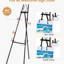 Victawks 53.9" Gold Easel Stand for Sign, Heavy Duty Metal Display Easel with Storage Bag, Adjustable Art Easel for Wedding Sign, Painting, Picture