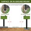 KOMOHOM 43" Mailbox Post with Mounting Bracket, Black In-Ground Mounting Post for Use with Mailbox, Compatible with Mail Boss, Architectural MAILBOXES, Gibraltar, hykolity, ShoppingOnBed, adoorn