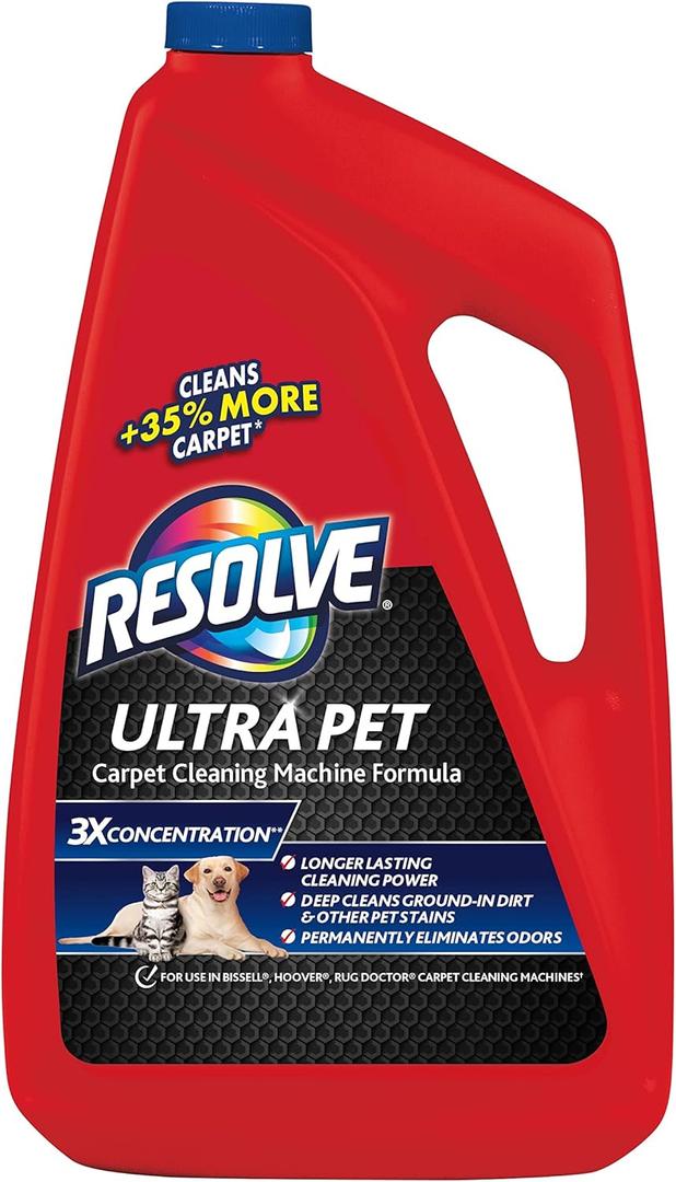 Resolve Ultra Pet Steam Carpet Cleaner Solution Shampoo, 48oz, 3X Concentrate, Safe for Bissell, Hoover & Rug Doctor