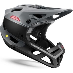 OutdoorMaster MIPS Full Face Mountain Bike Helmet for Men & Women - Two Removable Chin Pad, Ventilation Lightweight - Racing Downhill DH BMX MTB Helmet (Small, Slate Grey)