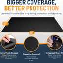 Oven Liners for Bottom of Oven - 2 Pack Large Heavy Duty Mats, 17x25 Non-Stick Reusable Liner for Electric, Gas, Toaster Ovens, Grills - BPA & PFOA Free Kitchen Accessory to Keep Oven Clean (Black)