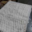 Chunky White Blanket 68x28"