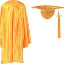 Shiny Kindergarten Graduation Cap and Gown Set (36, Gold)