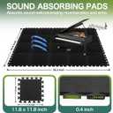 20 Pcs 11x 11 x 0.4 inches Sound Absorbing Interlocking Floor Mats, High Density Non-Slip Anti Vibration Sound proof Pads Acoustic Blankets for Drum Set,Thick Piano Carpet Drum Rug for Music Studio