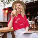 Christmas Shirts for Women Merry Christmas Tshirt Xmas Graphic Print Tee Tops Blouse Gifts (XXL)