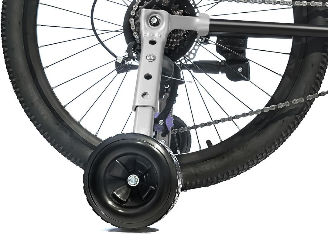 MOSHAY Roll Over Image to Zoom in Bicycle Training Wheels Fits 16 18 20 22 24 inch Variable Bike (black1)
