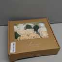 Ling's moment Artificial Flowers, 16pcs Burnt Orange Ombre Faux Silk Roses with Stems, 3.5" Fake Terracotta Flowers Bulk for DIY Wedding Bouquets Centerpieces Party Baby Shower Home Decoration (Ivory & Cream & French Orange & Burnt Orange)