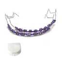 1-Set Temporary Tooth Decoration with Metal Wires, Metal Brackets and Orthodontic Ligature Ties, Ideal for Orthodontists to Explain and Dental Students to Practice (Purple)