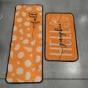 Bathroom Rugs, Bath Mats for Bathroom Non Slip Washable, Quick Dry, Water Absorbing, Fits Under Door, Ultra Thin, Rubber Backing, Low Pile, Cozy Cloth Cotton, Ideal for Shower, Long(46x17), Short(30x17)