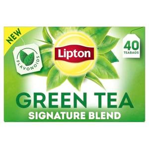 6 Pack of Lipton Signature Blend Green Tea Bags, Unsweetened Teabags for Hot Tea or Iced Tea with Caffeine and Flavonoids, 40 Total Tea Bags (BB: 04/2027)
