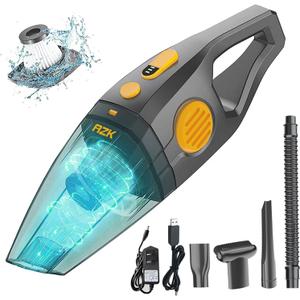 Dust Buster Upgrade Handheld Vacuum Cordless Rechargeable Handheld Vacuums 12000PA-16500PA High Power with Power Display for Car, Home, Office, Pet Hair Travel Cleaning Wet and Dry Use (Yellow)