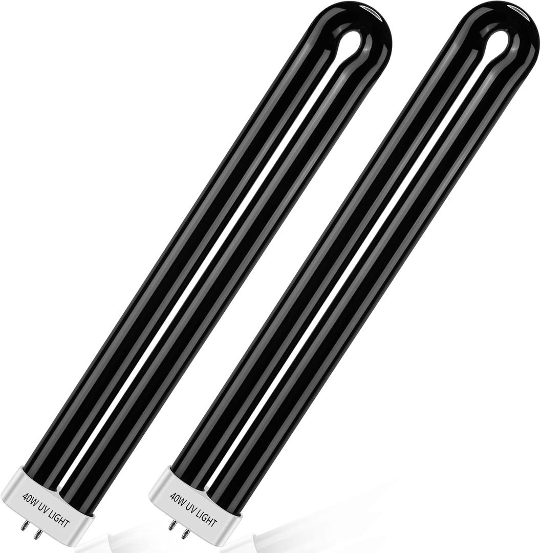 2 PCS Bug Zapper Replacement Bulbs, 40w Black Light Bulb Compatible with Black Flag Bug Zapper Model BZ-40DX, BZ-40MAX, and BZ-40BLK