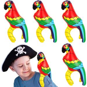 Wettarn 4 Pieces Inflatable Pirate Parrot Shoulder Prop 11 Inches Tall Pet Scarlet Macaw, Pirate Party Decorations for Tropical Party Gift Decoration Costume Accessory Wettarn 4 Pieces Inflatable Pirate Parrot Shoulder Prop 11 Inches Tall Pet Scarlet Macaw, Pirate Party Decorations for Tropical Party Gift Decoration Costume Accessory