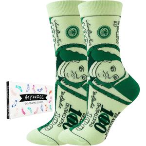 Women's Novelty Socks, Cotton Pattern Designs, US Size 6-12 | 90% cotton and 10% spandex,US szes 6-12, Colorful Cartoon Patterns for Everyday Wear, Light Exercise and Holiday Surprises