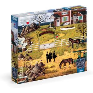 Buffalo Games - Sapphire Select - Charles Wysocki - Formulating The Plan - 1000 Piece Jigsaw Puzzle  Challenging & Fun  Blue Core Puzzle Board  Giftable Display Box - Full Size Poster Included