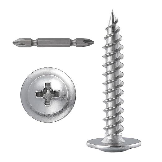 (150 pcs)#8×1-1/ 2" Black Truss Head Wood Screws Quick Metal Self Tapping