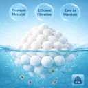 4 lbs Pool Filter Balls for Sand Filter, Reusable Filter Media | Lightweight Sand Replacement with Laundry Bag for Swimming Pool Sand Filter Pumps