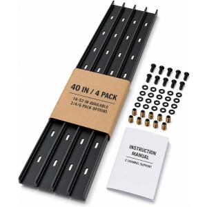 ZONEGRACE C Channel Table Top Stiffeners, 36 x 2 in, 4 Pack