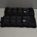 Adjustable Ankle Weights 20 LBS Pair with Removable Weight for Jogging, Gymnastics, Aerobics, Physical Therapy (black - double buckle)