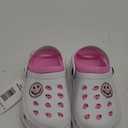 Childrens White Pink Clogs With Smile Design Girls Tie Dye Happy Face Slip On 10