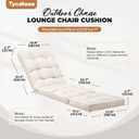 Outdoor Chaise Lounge Chair Cushion, Waterproof Non-Slip Patio Chaise Lounge Cushions for Outdoor Furniture, Thickened Patio Pool Lounger Chair Cushion, 76.4 x 22.8 x 4.7 Inches, Cream