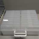 novelinks Transparent 4" x 6" Photo Organizers and Photo Storage Box with Handle, 16 Inner Photo Cases, Portable Picture Organizers & Photo Storage Containers (Clear)