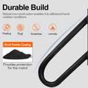 Outdoor Handrail for 1-2 Steps, 12" Length Wall Mount Stair Railing, 500LBS Strong U-Shaped Safety Grab Bar, Matte Black Metal