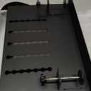 Desk Side Storage, Steel Side Desk Organizer, Clamp on Laptop Mount with Magnetic Pen Holder, No Drill Under Desk Laptop Holder, Table Hanging Storage for Home & Office Organization  Black