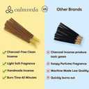 Calmveda Church Frankincense and Myrrh Incense - 80 Sticks, Charcoal Free, Handmade from Upcycled Flowers, Spiritual Healing Incense