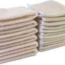 10 x PPHAO - Soft Weave Washcloth for Face - Face Washcloths - Exfoliating Washcloths for Dead Skin - Washcloth Scrubber for Body - Towel - Double Sided Design - 12 Pack