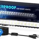 IP66 Waterproof 45W LED Shop Lights, 5400LM 6000K Daylight White Garage Light with 6FT Power Cord & Switch, Plug in LED Work Light for Garage, Workshop, Warehouses, Basement, Yard,1 Pack