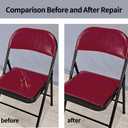 Self adhesive leather repair tape for large furniture 17.78X78.8 inch refurbishment repair sticker for repairing torn sofa furniture car seat leather repair patch vinyl repair kit (Red, 17.78X78.8)