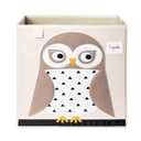 3 Sprouts Toy Storage Organizer: Toy Box Cube Organizer for Playroom, Nursery - Foldable Storage Bin - Owl
