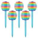 UEXINGOO 5 pcs Fidget Ballpoint Pen, Decompression, Multifunction Writing, Multi Colored Pens for Office Desk Toys, Novelty Gifts for Kids Children Students (Rainbow 5 PACK)