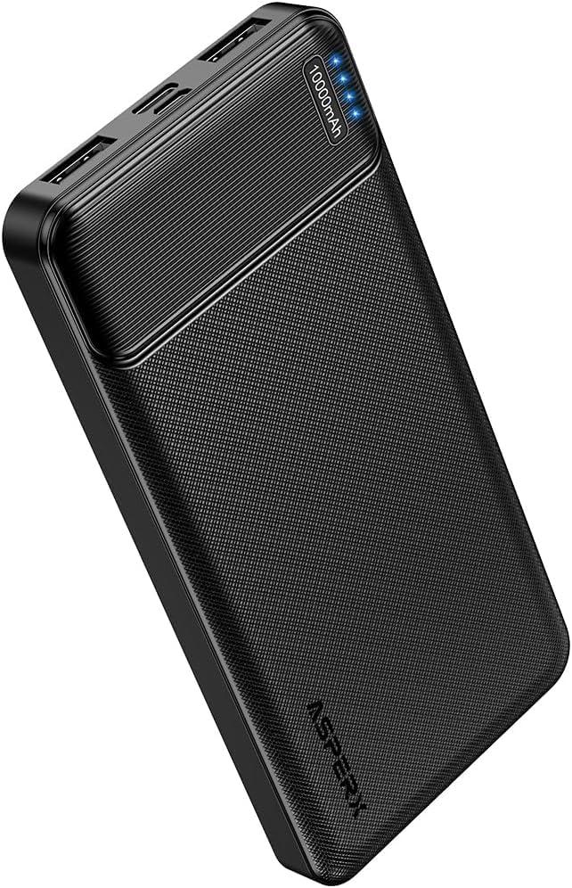 AsperX 10000mAh USB C Output Portable Charger Power Bank Fast Charging, Portable Battery Bank External Battery Pack for iPhone, Samsung, Google LG and Heated Vest
