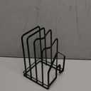 SUNFICON Cutting Board Rack Chopping Board Organizer Stand Holder Kitchen Countertop Pots Pan Lids Rack Organizer Flat Steel 4.92 x 5.7 x 8.47 inchBlack