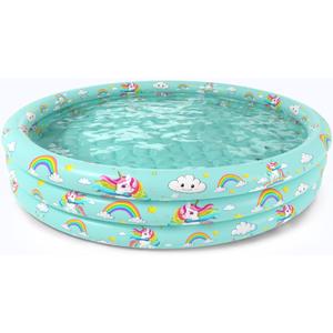 Jasonwell Inflatable Baby Kiddie Pool - Toddler Pool Kids Paddling Baby Swimming Pools Blow Up Ball Pit Infant Wading Pools for Backyard Piscina Inflable para Nios (59in Unicorn)