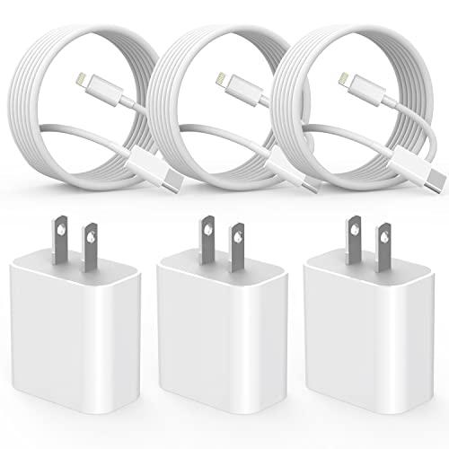 Fast Charger iPhone,i Phone Charge Cable,3Pack iPhone Charger Fast Charging 6Foot Phone Charging USB C Charge Adapter 6FT Type C to Lightning Cable for iPhone 14 Pro Max/14 Plus/13/12 Mini/11/10/XS/SE