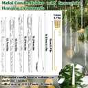 Flutesan 20 Sets Christmas Tree Candle Holders, Metal Christmas Candle Holders with Acrylic Icicle Teardrop Garland Hanging Ornaments Xmas Tree Candlestick for Holiday Party Winter Home Supplies