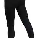 Fleece Lined Tights Footless Women Sheer Warm Pantyhose Leggings Toeless Fake Translucent Thermal Thick Winter No Feet Tights (XX-Large, Solid Black)