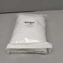 Boho White Woven Fabric Shower Curtain 36 x 74 Modern Farmhouse, No Hooks Tufted Chevron Striped Shabby Chic Textured, Minimalist Cloth Curtain for Bathroom, Hotel Decor