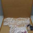 Neon Sign She Said Yes Custom Led Neon Signs for Wall Decor Personalized Light Up Sign Home Art Decor Bar Birthday Party Wedding Lights Decoration,Size:50cm