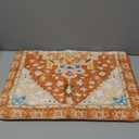 Uphome Boho Tribal Bathroom Rugs Orange Cute Floral Bath Mat Non-Slip Machine Washable Small Rug Soft Oriental Bath Mats for Bathroom Decor for Sink Shower Doormat Tub, 18x25 inch