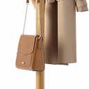 GREENSTELL Coat Rack with 8 Hooks, Wooden Coat Rack Freestanding with Shelf, Coat Tree with 4 Height Options 50.5"-72.6", Coat Hanger Stand for Bags, Clothes, Umbrellas, Hats, in Home, Natural