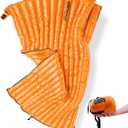 ZOOOBELIVES Ultralight Backpacking 32-50F Down Sleeping Bag - 27oz Ultra Compact 650 Fill Power Envelope Sleeping Bag for Hiking, Camping and Backcountry, Lightweight and Compressible Alplive T400 (Orange)