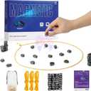 Magnetic Chess Set with 32 Travel-Stones, 3 String & Portable Storage Bag, Strategy Board Game for Family Game Night, Indoor Outdoor Use for Kids Adults