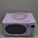 Nostalgia Retro Compact Countertop Microwave Oven 700-Watts with LED Digital Display-Child Lock-Easy Clean Interior-Lavender, 0.7 Cu. Ft