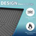 Flat Face Cargo Liner Rear Trunk Mat Trunk Cargo Luggage Boot Tray Mat Stripes and Triangles Pattern for Porsche Cayenne 2011-2017 Anti-Slip