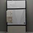 U Brands Black Frame Command Center White Board with List, 20" x 35" Inches, Office Supplies, Includes Calendar and Linen Section